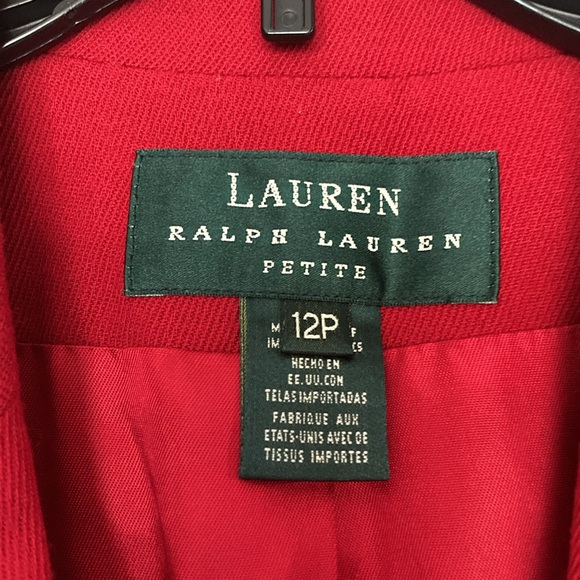 Vintage Lauren Ralph Lauren Double Breasted Red Blazer - 12P - Picture 8 of 8